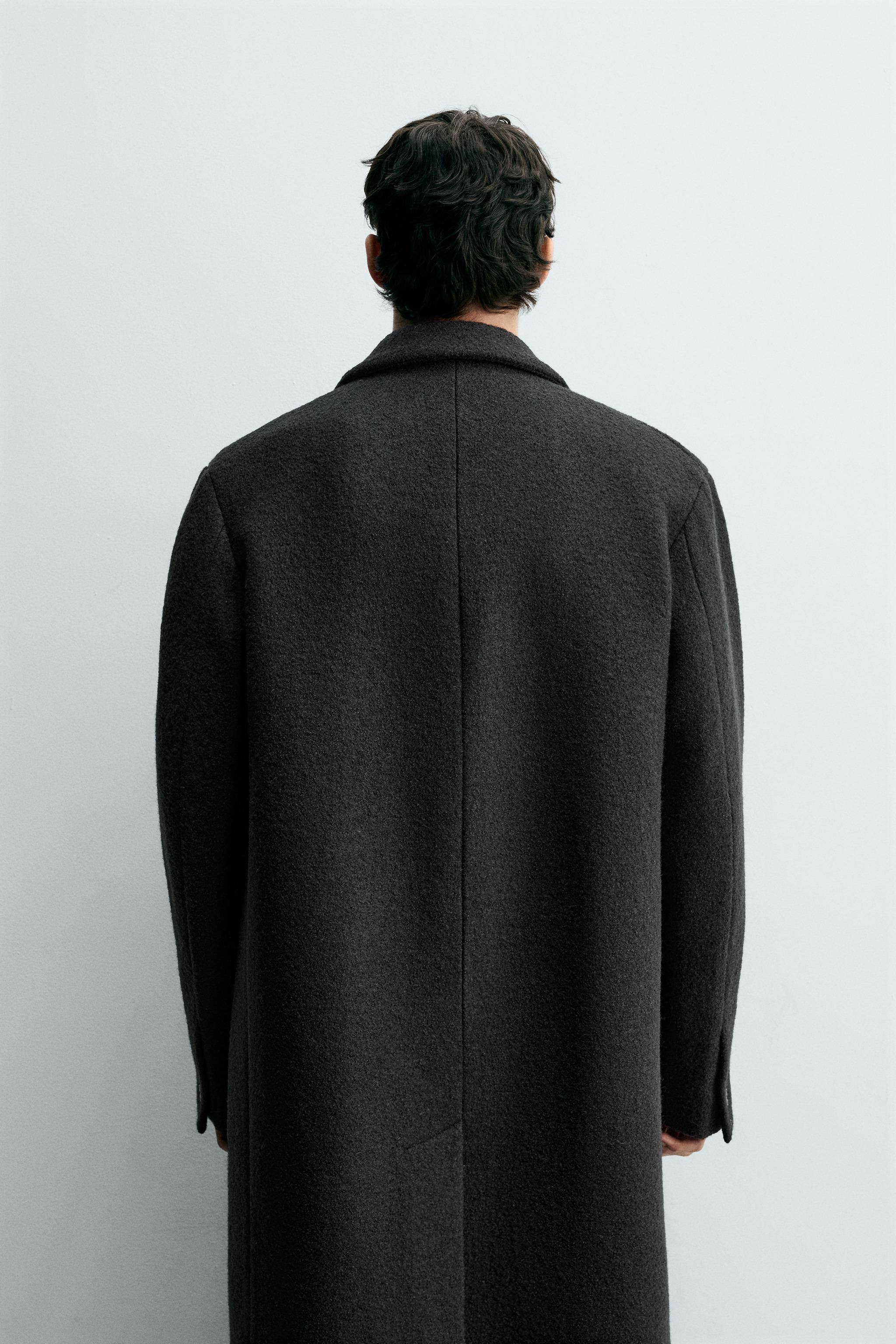 BOUCLÉ TEXTURED WOOL COAT